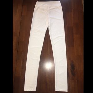 Shiny White Leggings